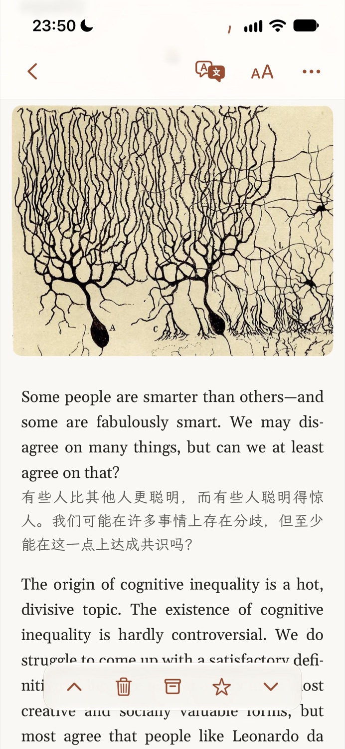 Moku 原文与译文逐段对照的完整界面